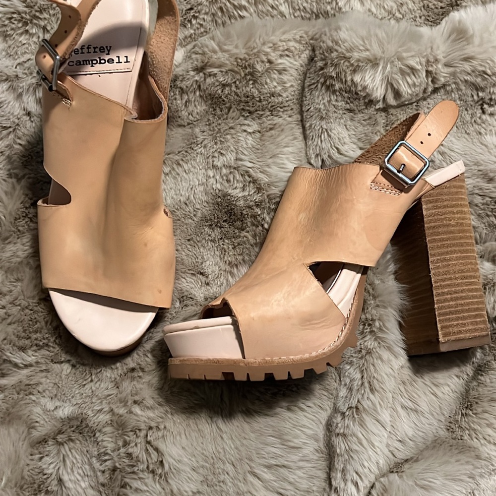 Jeffrey Campbell Nude Platform Sandals